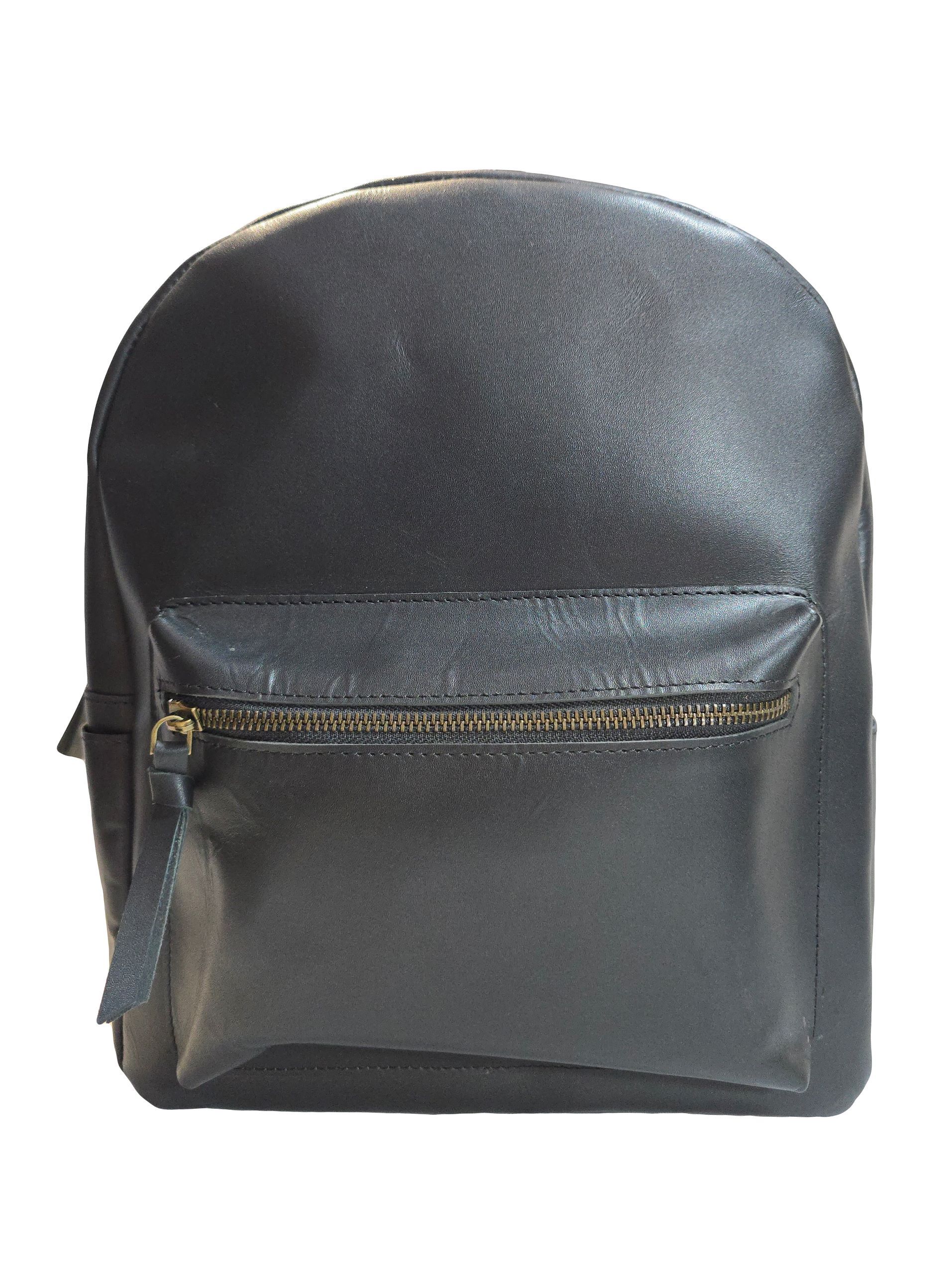 Кожена дамска раница "Тея" в черно