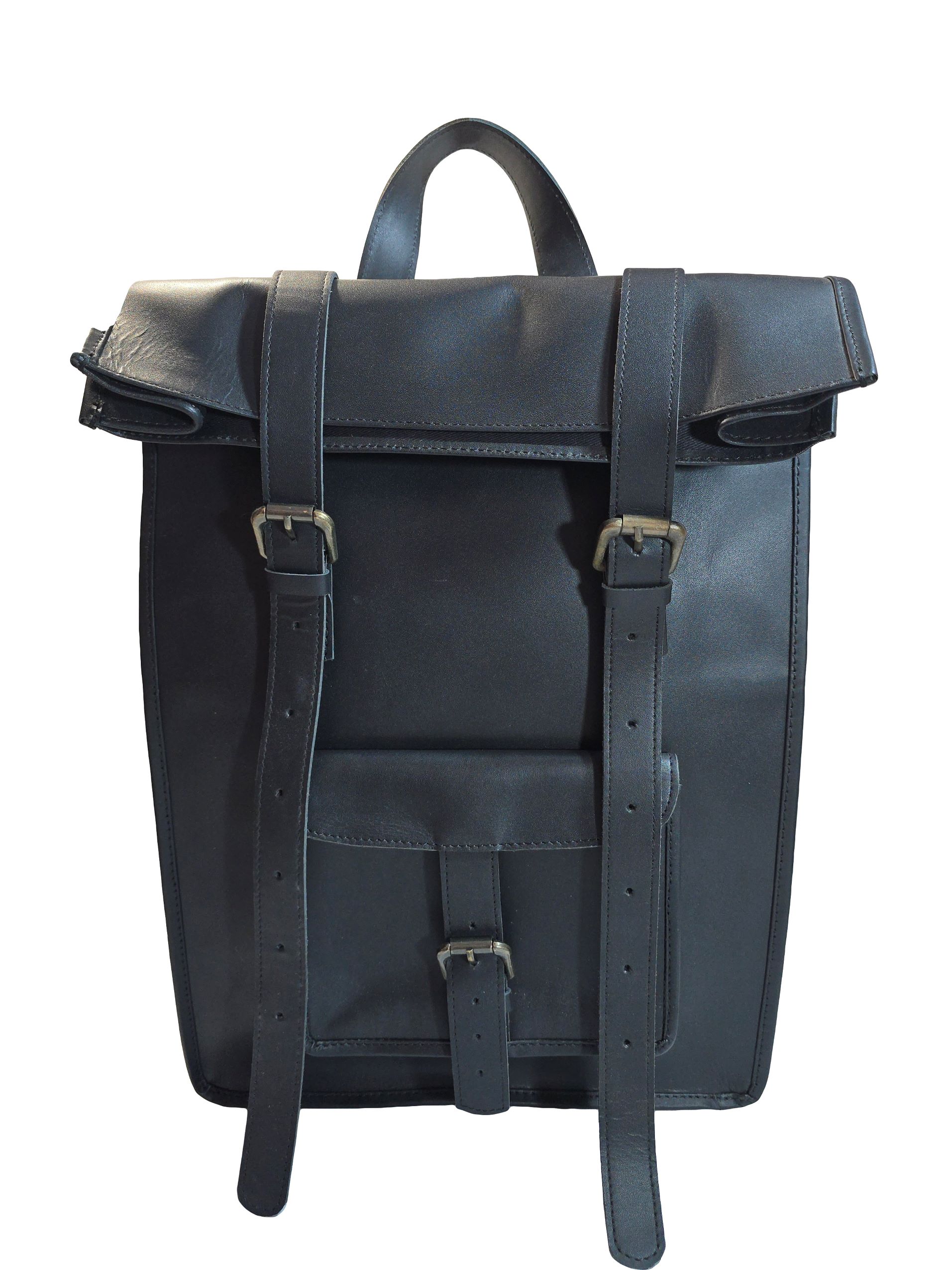 Кожена раница "Експлорър" в черно