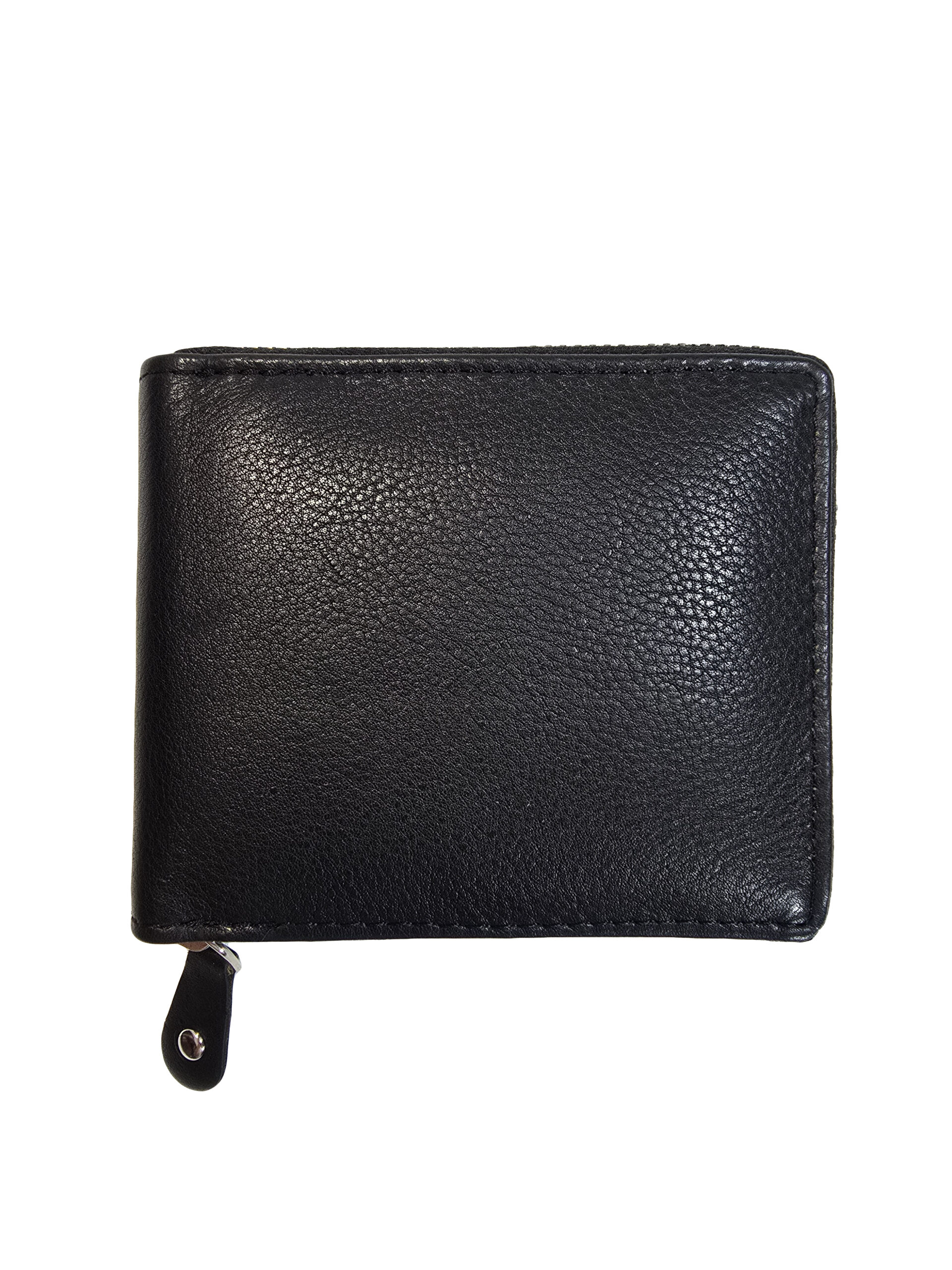 Мъжко портмоне Норд – тъмно кафява биволска кожа, zip-around