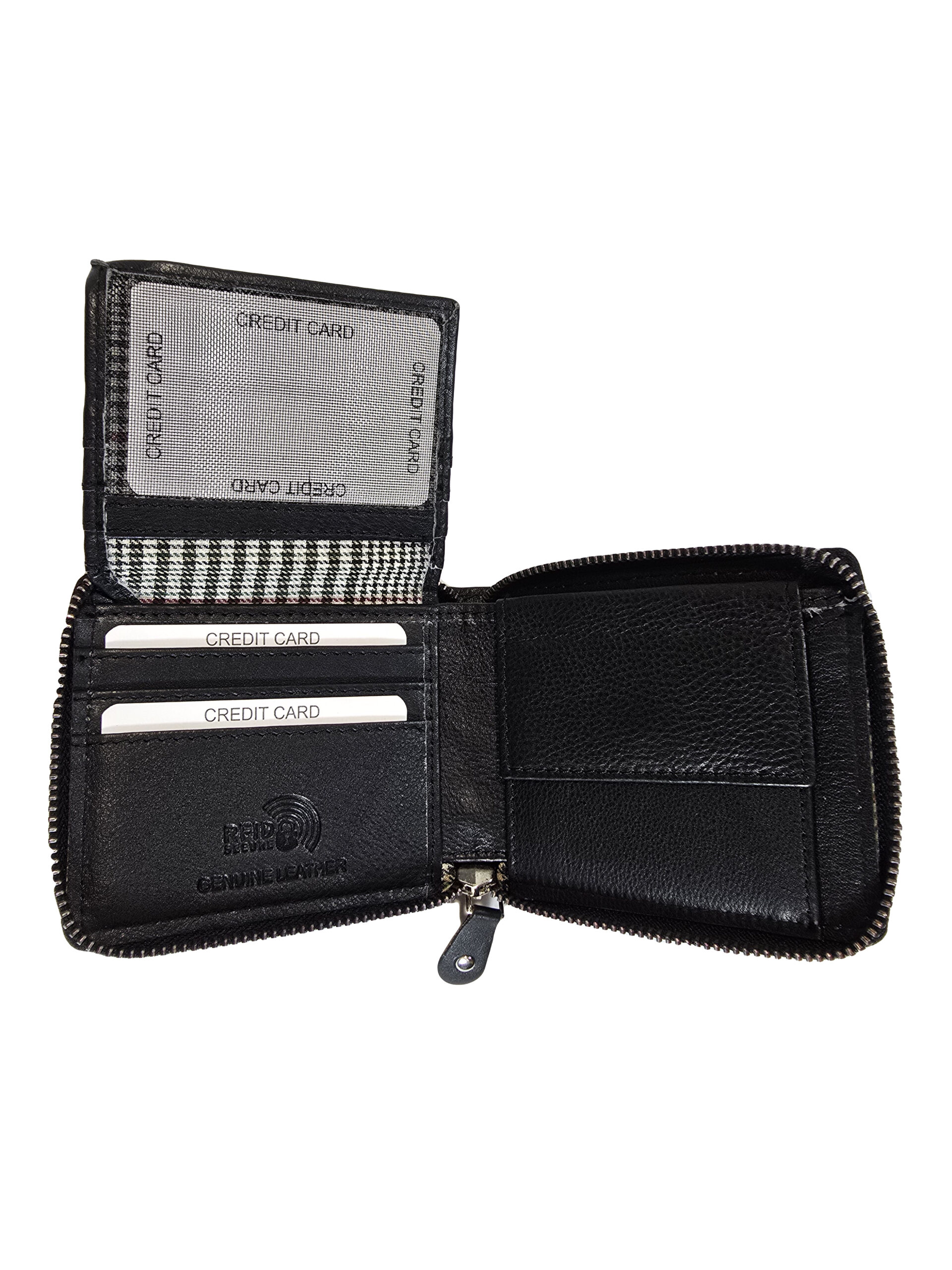 Мъжко портмоне Норд – тъмно кафява биволска кожа, zip-around