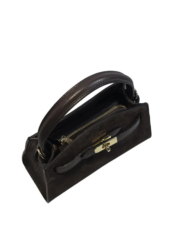 „Интериор на чанта Аристия – горен цип и подплатено отделение с джоб“